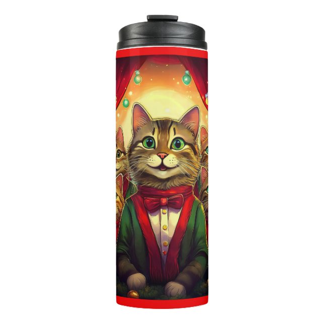 Garrafa Térmica Tabby Cat Choir (Frente)