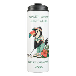 Garrafa Térmica Taco de Golfe Infantil Personalizado Retro Tucano