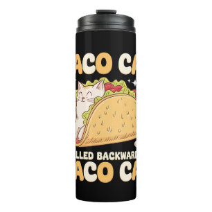 Garrafa Térmica Tacocat Escrito ao Contrário Taco Cat Mexicano