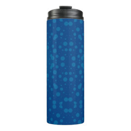 Garrafa Térmica Tall blue travel mug with a black lid