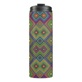 Garrafa Térmica Tall travel mug with a vibrant geometric pattern 