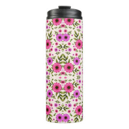 Garrafa Térmica Tall tumbler with floral pattern