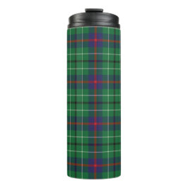 Garrafa Térmica Tartan Clan Duncan Xadrez Green Red Blue Check