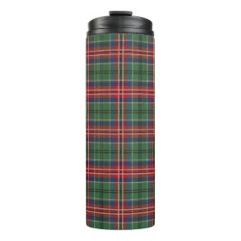 Garrafa Térmica Tartan Clan MacCulloch Xadrez Vermelho Verde Verif