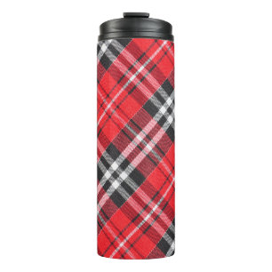 Garrafa Térmica Tartan Cloth Pattern Top View