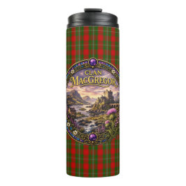 Garrafa Térmica Tartan do Clã Escocês MacGregor