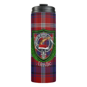 Garrafa Térmica Tartan e Brasão do Clã Escocês Ainslie