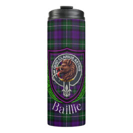 Garrafa Térmica Tartan e Brasão do Clã Escocês Baillie