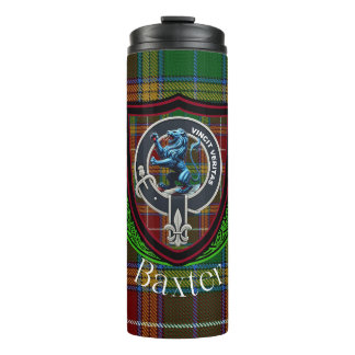 Garrafa Térmica Tartan e Brasão do Clã Escocês Baxter