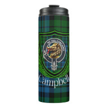 Tartan e Brasão do Clã Escocês Campbell