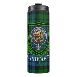 Garrafa Térmica Tartan e Brasão do Clã Escocês Campbell