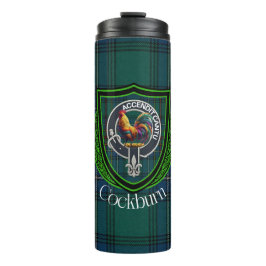 Garrafa Térmica Tartan e Brasão do Clã Escocês Cockburn
