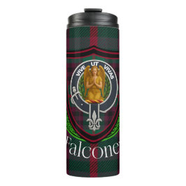 Garrafa Térmica Tartan e Brasão do Clã Escocês Falconer