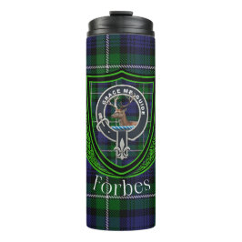 Garrafa Térmica Tartan e Brasão do Clã Escocês Forbes