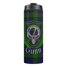 Garrafa Térmica Tartan e Brasão do Clã Escocês Gunn
