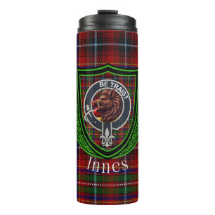 Garrafa Térmica Tartan e Brasão do Clã Escocês Innes
