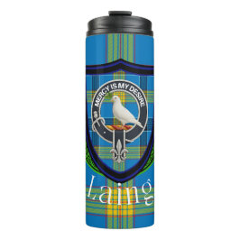 Garrafa Térmica Tartan e Brasão do Clã Escocês Laing