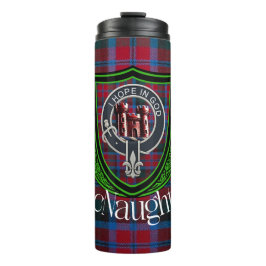Garrafa Térmica Tartan e Brasão do Clã Escocês MacNaughton
