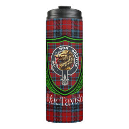 Garrafa Térmica Tartan e Brasão do Clã Escocês MacTavish