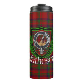 Garrafa Térmica Tartan e Brasão do Clã Escocês Matheson