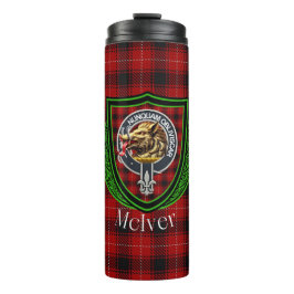 Garrafa Térmica Tartan e Brasão do Clã Escocês McIver
