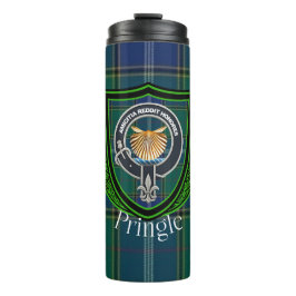 Garrafa Térmica Tartan e Brasão do Clã Escocês Pringle