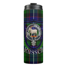Tartan e Brasão do Clã Escocês Russell