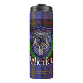 Garrafa Térmica Tartan e Brasão do Clã Escocês Rutherford