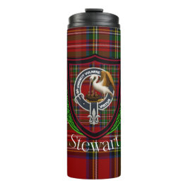 Garrafa Térmica Tartan e Brasão do Clã Escocês Stewart