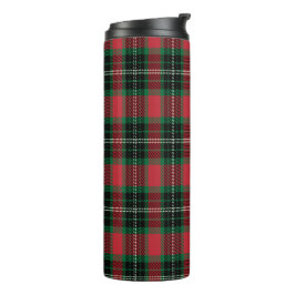 Garrafa Térmica Tartan Verde e Vermelho