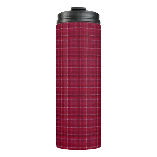 Garrafa Térmica Tartan vermelho verificado (Frente)