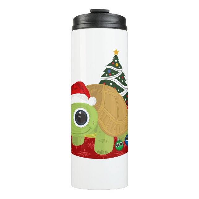 Garrafa Térmica Tartaruga de Natal (Frente)