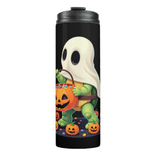 Garrafa Térmica Tartaruga Fantasma de Halloween Fofa com Doce (2)