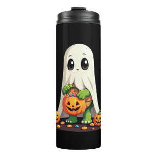 Garrafa Térmica Tartaruga Fantasma de Halloween Fofa com Doce (6)