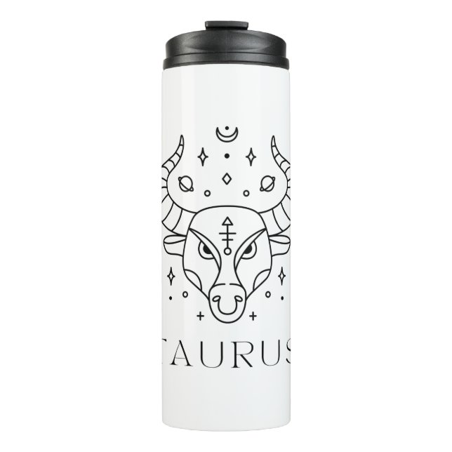 Garrafa Térmica Taurus Zodiac - Sinal Astrologia (Frente)