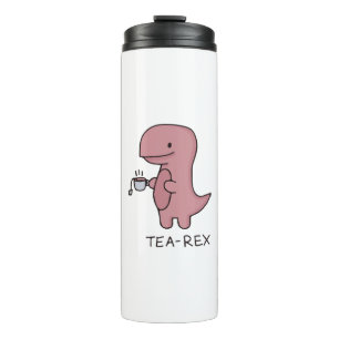 Garrafa Térmica Tea-Rex, Dinossauro Fofo, T-Rex Engraçado