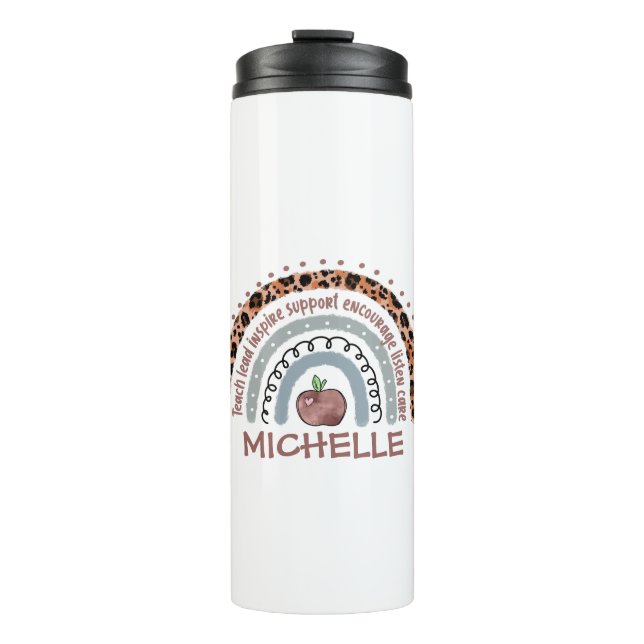 Garrafa Térmica Teacher Core Values Rainbow (Frente)