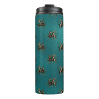 Teal e Dourado Heraldic Griffon