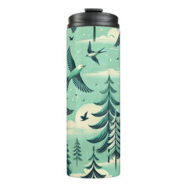 Garrafa Térmica Teal Green Forest e Birds