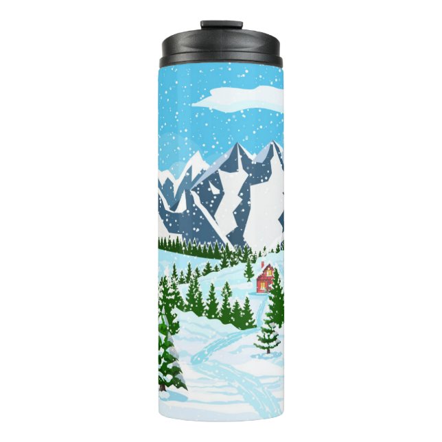 Garrafa Térmica tecelagem geométrica de rhombus feita manualmente  (Frente)