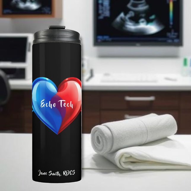 Garrafa Térmica Técnico de Eco-Cardiologia (Echo Tech-Cardiac Sonographer Thermal Tumbler )