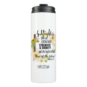 Garrafa Térmica Teen Godchild Gift - Citação personalizada do prov