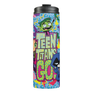 Garrafa Térmica Teen Titans Go!   "Girls Girls" Animal Print Logo