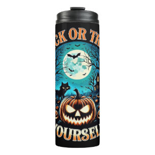 Garrafa Térmica Térmica de Halloween Assustadora - Travessura ou G