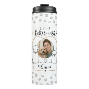 Garrafa Térmica Térmica Personalizada com Foto e Nome de Pet