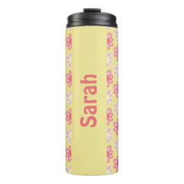 Garrafa Térmica Térmica personalizada de flor retrô