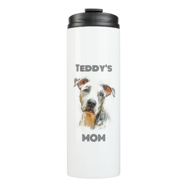 Garrafa Térmica Térmica Personalizada de Mamãe de Cachorro | Prese (Frente)