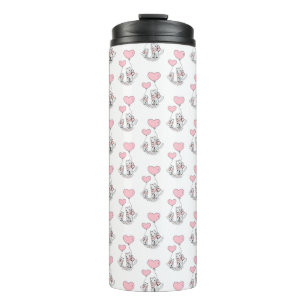 Garrafa Térmica Térmico Caneca Gato Gatinho Corações Rosa