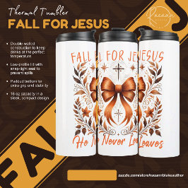 Garrafa Térmica Térmico Fall for Jesus Tumbler