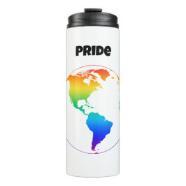 Garrafa Térmica Terra do planeta colorida do arco-íris
